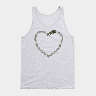 Zipper Heart Tank Top